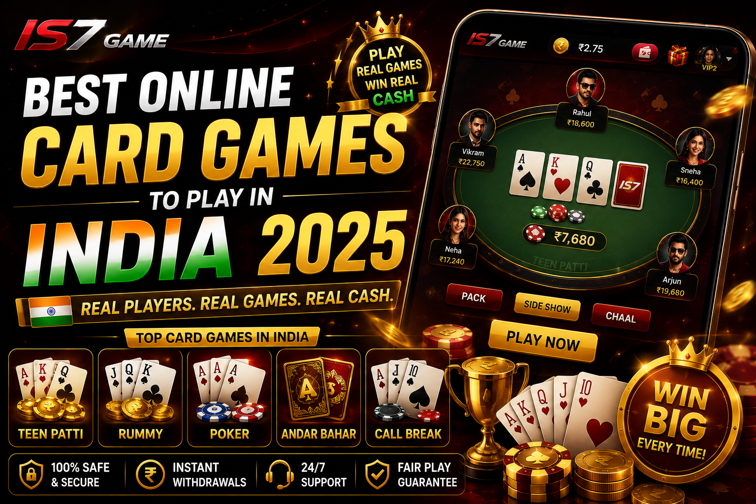 Teen Patti tips and strategies on IS7